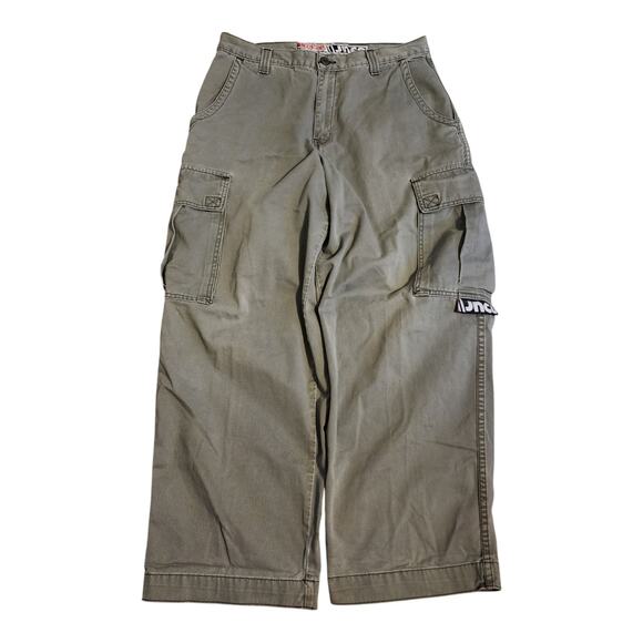JNCO Other - Vintage Jnco Industries Jeans Army Twill Cargo Pants Skater Grunge Olive 34x30